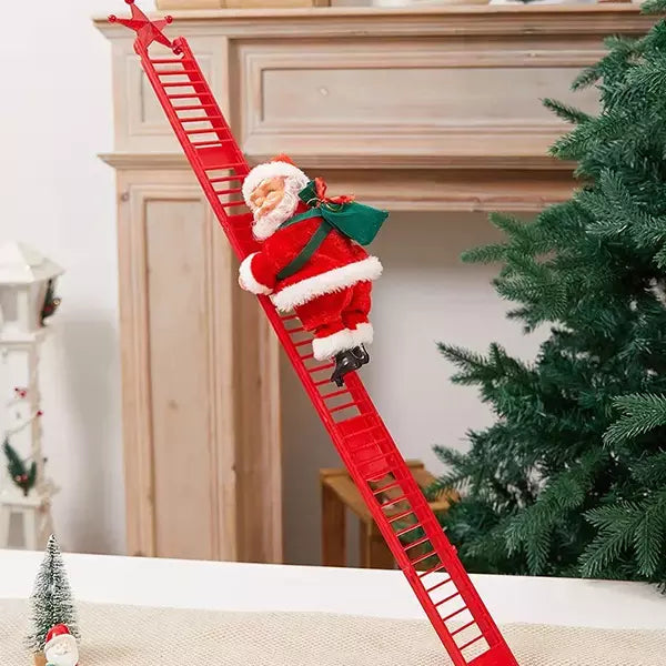 Papai Noel Sobe Escadas Decoração de Natal - Oasiz