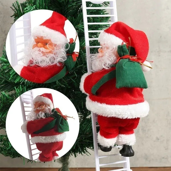 Papai Noel Sobe Escadas Decoração de Natal - Oasiz